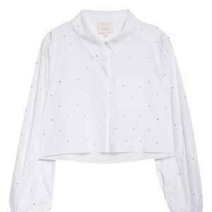 Selina Rhinestone Crop Shirt. Brand new with tags never worn